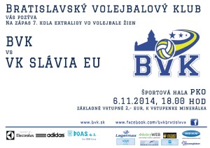 plagat BVK - Slávia UK  6. 11.2014